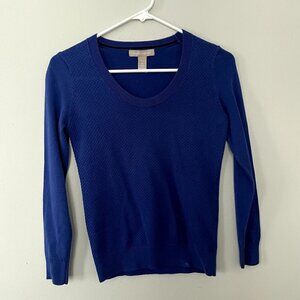 Banana Republic royal blue long sleeved knit sweater comfortable casual top